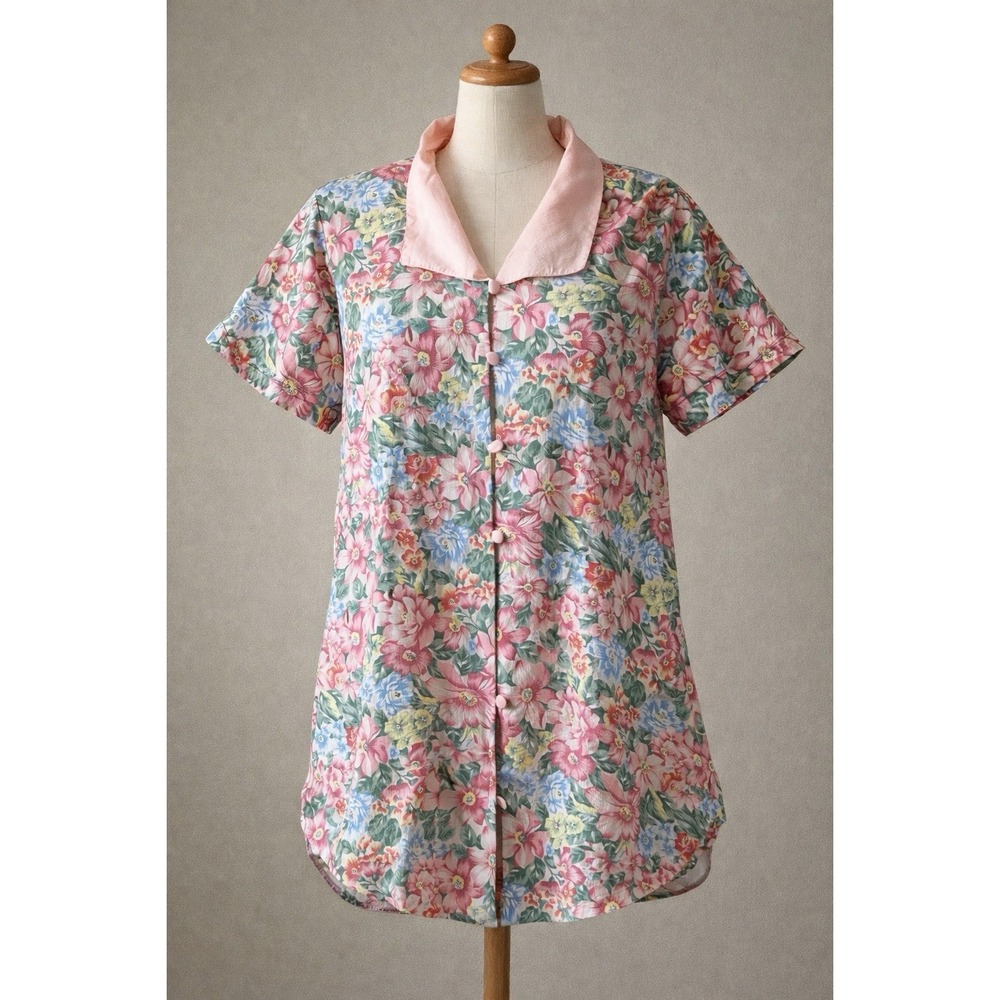 Victoria's Secret Petite S Vintage Gold Label Floral Sleep Shirt Nightgown